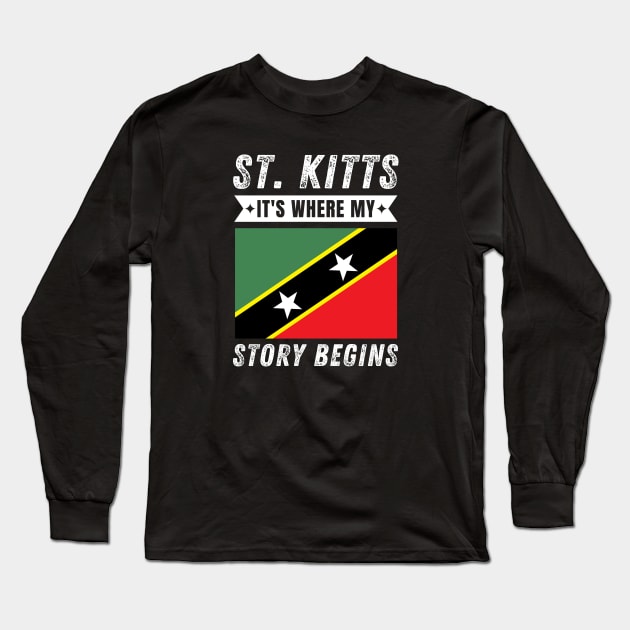 St Kitts Long Sleeve T-Shirt by footballomatic
